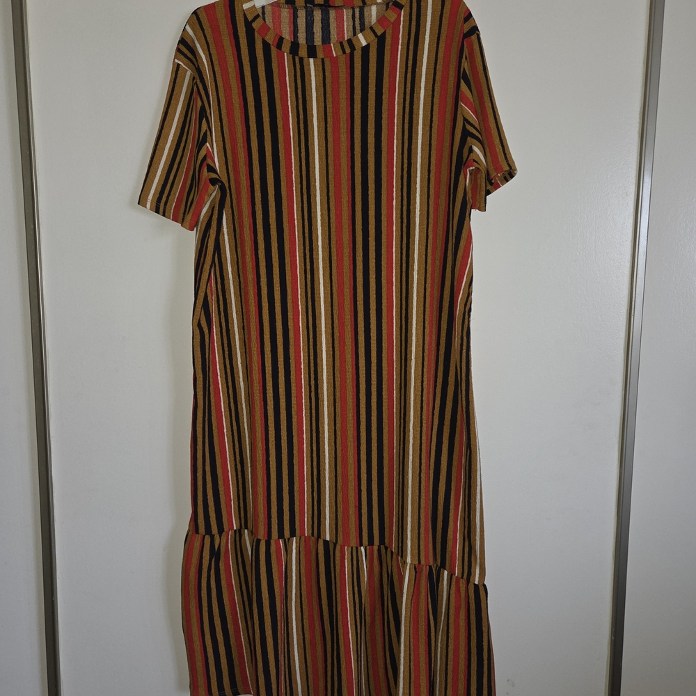 Zara Women's Striped Multicolor Dress Size M